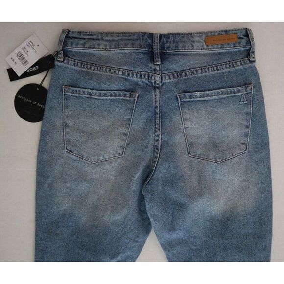 Articles of Society Women's Sz 25 Blue Kate High Waist Crop Straight Leg Jeans - Picture 6 of 8